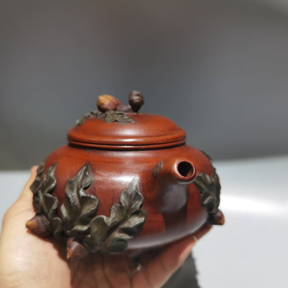 Vintage Chinese Yixing Purple Clay Teapot Zisha Ceremony Peach Teaware Collect