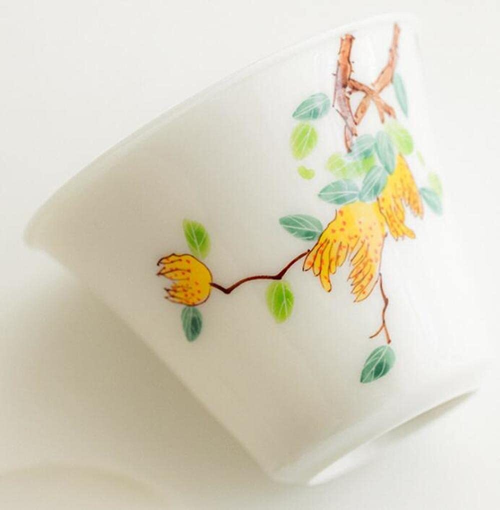 135ml Porcelain Hand Painted Tureen Tea Bowl Teacup Kung Fu Tea Set Tureen Decor