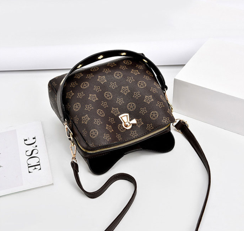 Fashion Leather Handbag Purse Shoulder Bag Bucket Crossbody Versatile for Women