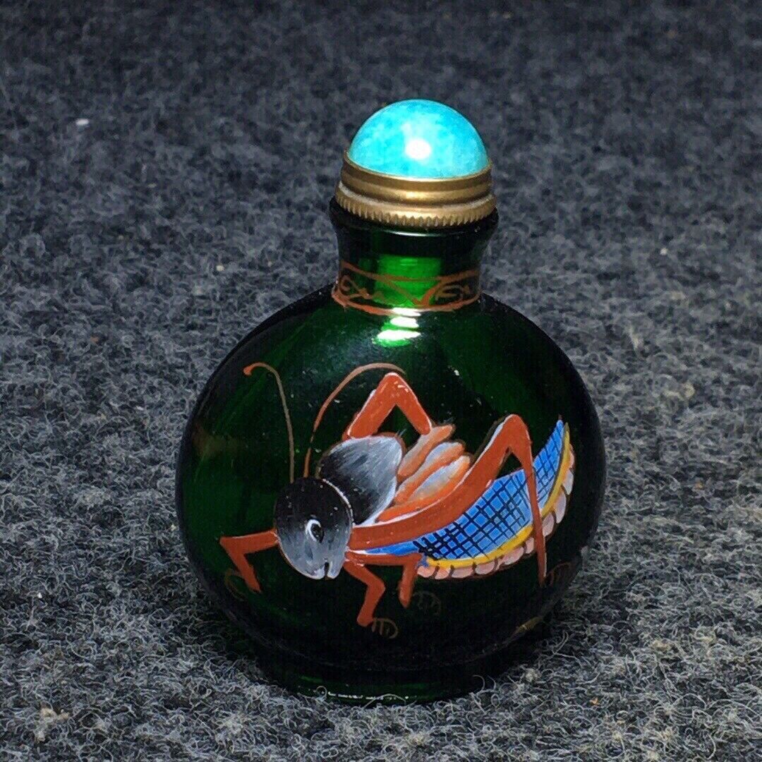 Ancient Chinese handmade interior painting ancient glazed snuff bottle