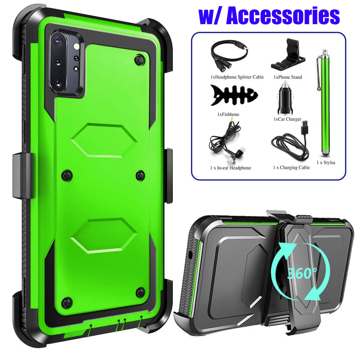 For Samsung Galaxy Note10+ Heavy Duty Clip Holder Case Cover, / Accessory