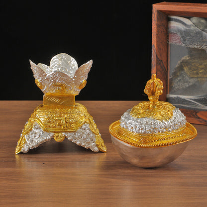 New Nepal Handmade Copper Gilded Silver Toba Buddhist Offering Cup