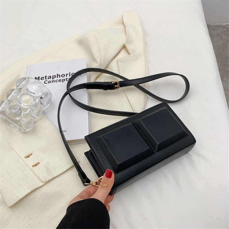 Shape Women's Flap Bag PU Leather Handbags Female Shoulder Crossbody Bag
