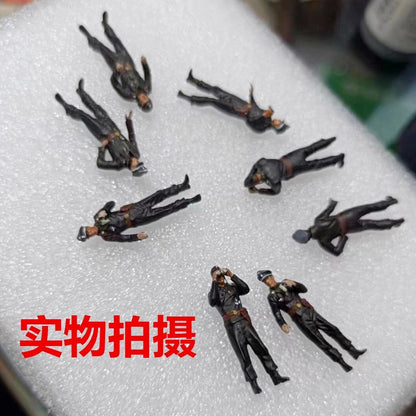 1/72 Armored Tank 6 Soldiers Finished Painted Resin Static Model /Without Tank