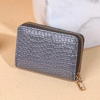 Womens Wallet Organ Style Card Holder Zipper Card Bag Multi-function Coin Purse