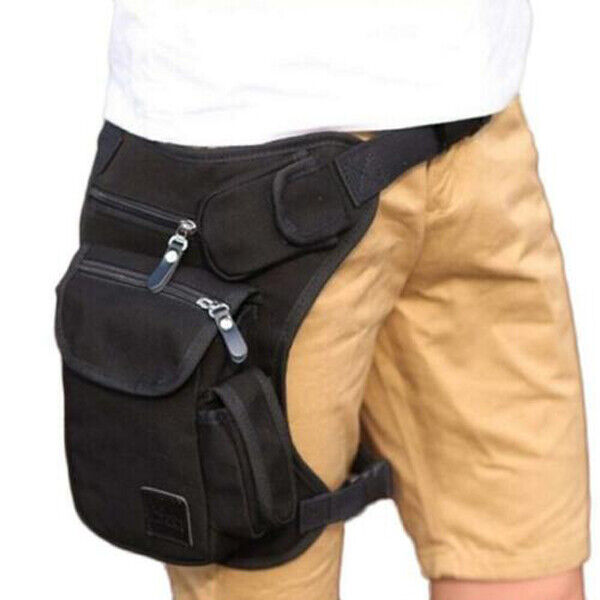 Men's Outdoor Hiking Camping Sport Waist Packs Leg Bag Canvas Waist Bag Belt Bag