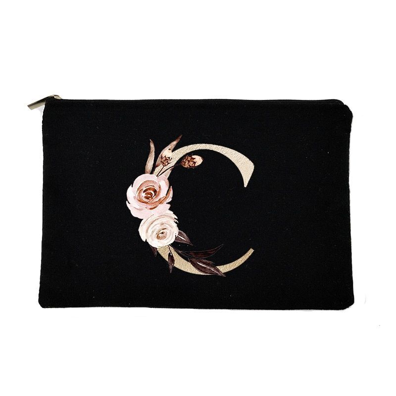 Makeup Bag Letter Print Traveling Case Organizer Storage Pouch Purse 14*22*14 CM