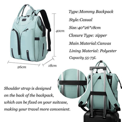 Women Backpacks Multifunction Waterproof Shoulder Bag Large Purse 20-35L Zipper