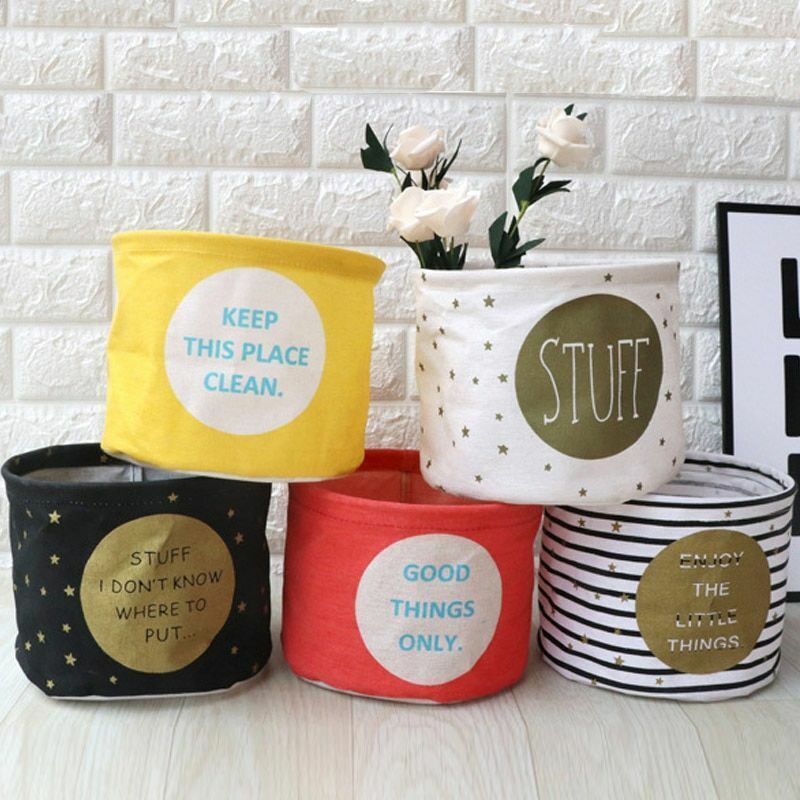Laundry Basket Small Cartoon Storage Barrel Dirty Clothes Household Folding Bag