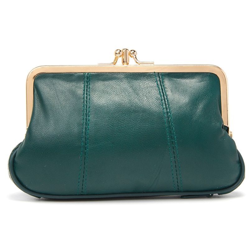 Women Coin Purse Leather Small Wallet Soft Change Purse Metal Frame Card Holder