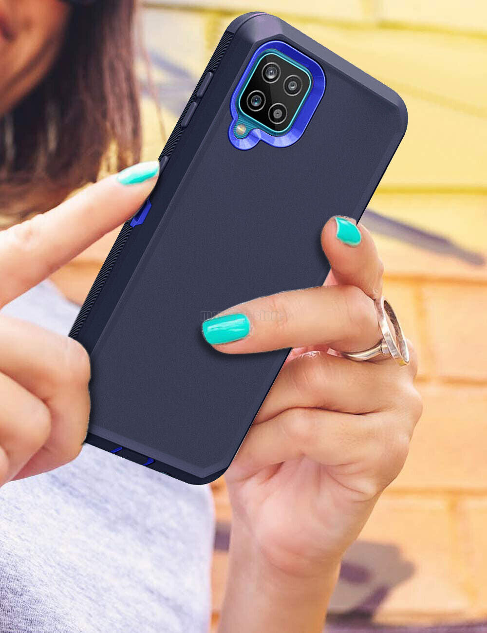 For Samsung Galaxy A42 5G Shockproof Rugged Rubber Case Phone Cover + Stylus