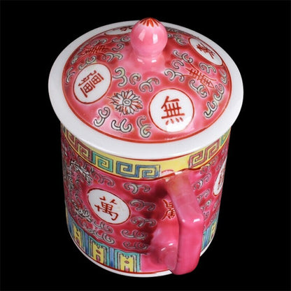 Chinese Traditional Retro Jingdezhen Ceramic Milk Coffee Mug Creative Tea Cup
