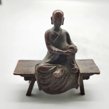 7x7cm Copper Bench Buddha Ornaments Lohan Buddha Tea Table Ornaments