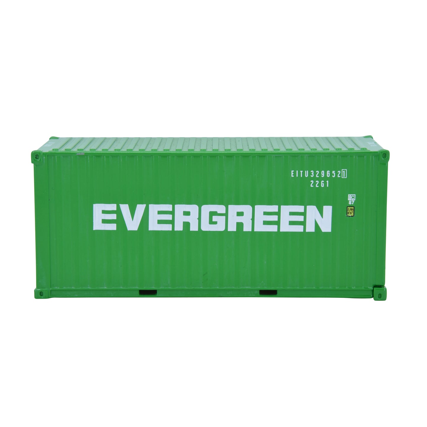 1:50 EVERGREEN 20GP Metal Shipping Container Model Toy Home Office Decor Gift