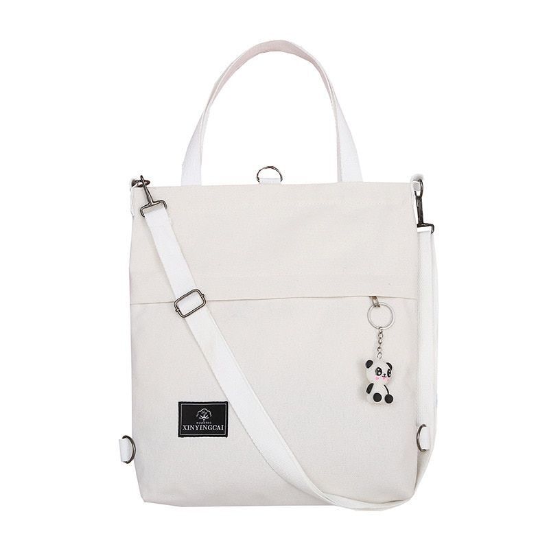Canvas Shoulder Bag Cotton Tote Shopper Bag Pure Shopping Bag Handbag Versatile