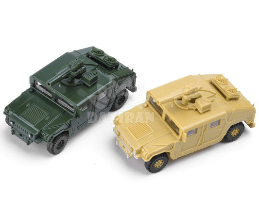 2Pcs U.s. Humvee Armored Vehicle Model Military Assembly Model 1/72