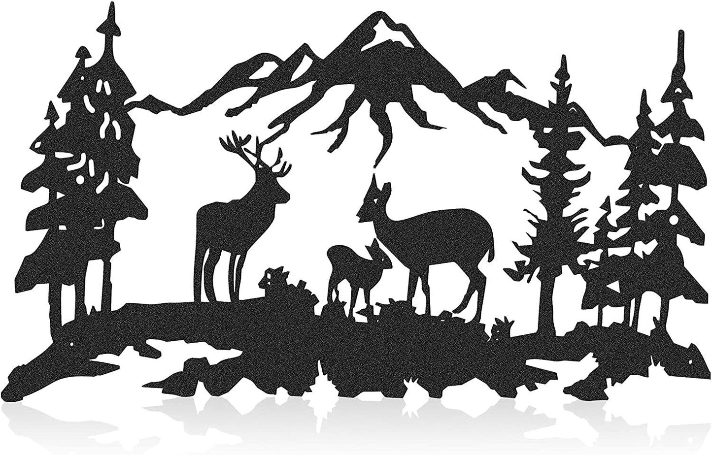 Metal Wall Art Decor Laser Cut Deer or Bear Signs for Cabin Decor Hunting Decor