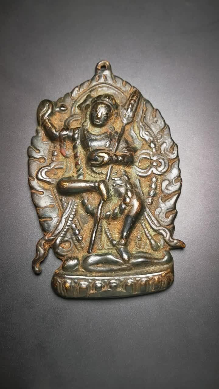 Acient Tibetan Buddhist Statue Troma Nagmo krodikali Black Wrathful