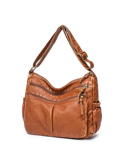 Women Bags Shoulder Bag Leather Handbags Shoulder Crossbody Pack Brown
