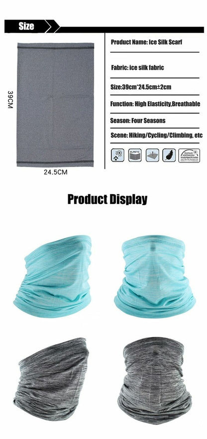 Summer Half Face Tube Neck Gaiter Cycling Skiing Hiking Scarf Outdoor Sport 32 g