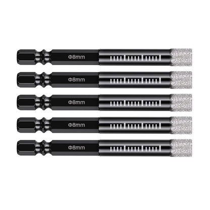 5PCS Dry Diamond Drill Bits For Porcelain Granite Tile Glass Ceramics Marble