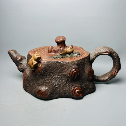 Chinese Yixing Purple Clay Teapot Tea Set Pot Zisha Ceramic Cute Decor Figurine