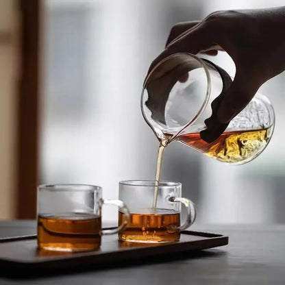 Thickened Glass Fairness Cup 240ml 8.0oz Home Kung Fu Tea Set Accessories