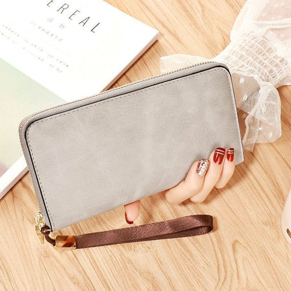 Wristband Wallet Clutch Long Card Purse Holder 19*9*3 CM Gray Pink Black Green