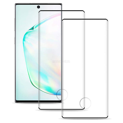 For Samsung Galaxy Note10 Plus 5G Case Impact Clip Holster Cover, Tempered Glass