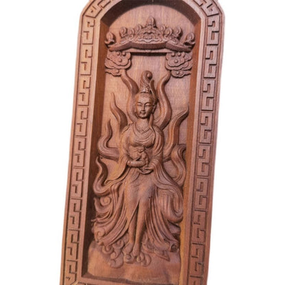 Lightning Struck Jujube Wood Carved Token Nine Tailed Fox Amulet Tool Collection