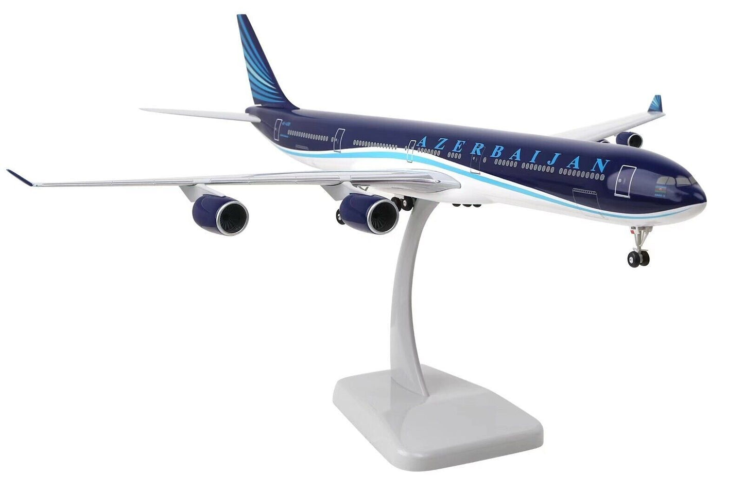 1:200 38CM Hogan AZERBAIJAN AIRBUS A340-600 Passenger Airplane ABS Plastic Model