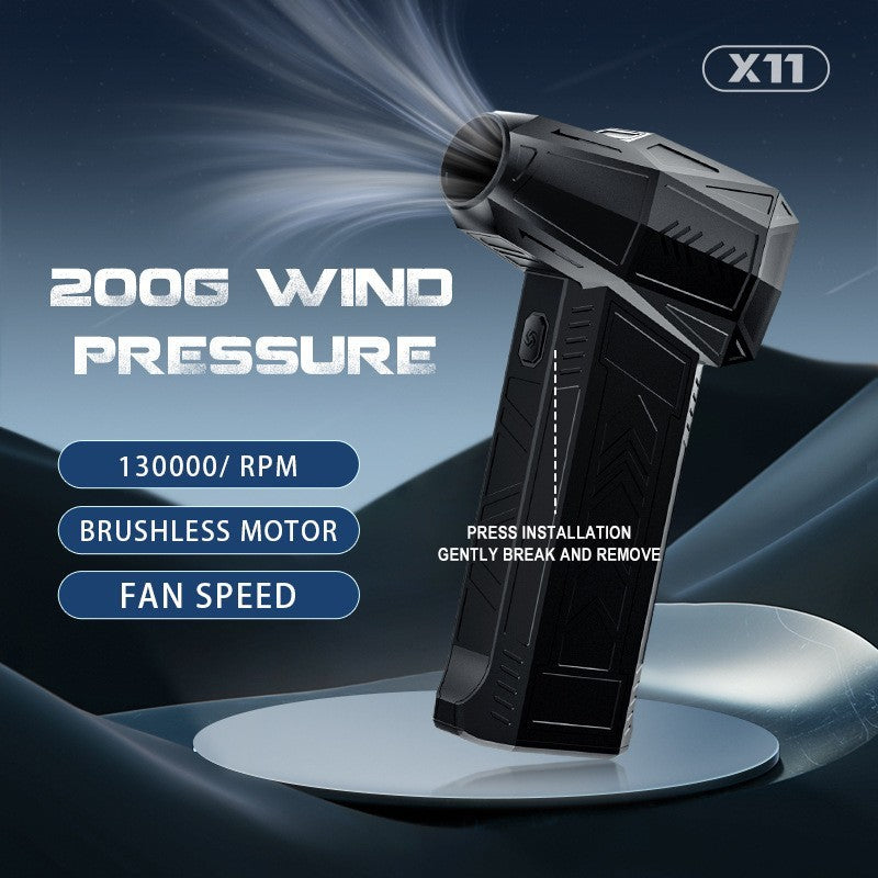 Compressed Air Duster, Super Powerful 130000 RPM MiNi Portable Drum Blower Fan