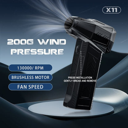 Compressed Air Duster, Super Powerful 130000 RPM MiNi Portable Drum Blower Fan