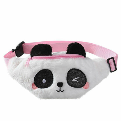 Children's Pack Unicorn Fanny Girls Waist Bag Plush Toy Belt Color Cartoon Purse