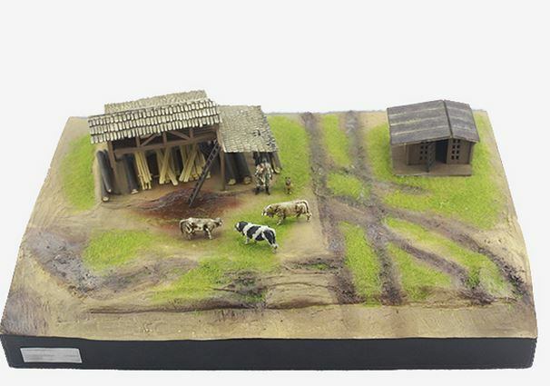 PMA WWII scenes the battle of malinowo Village platform 4 1/72 resin MODEL TANK