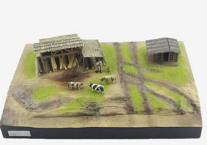 PMA WWII scenes the battle of malinowo Village platform 4 1/72 resin MODEL TANK