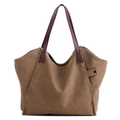 CELELA Women Canvas Extra Large Shoulder Handbag Bag For Shopping Travel