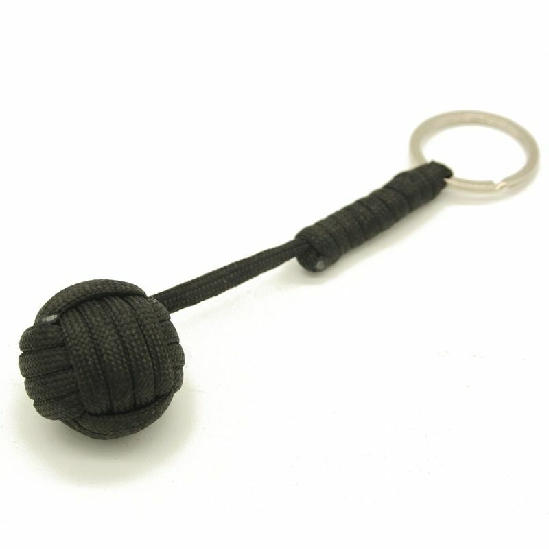 Key Chain Ball Protection Black Emergency Paracord Self Defense Lanyard Survival