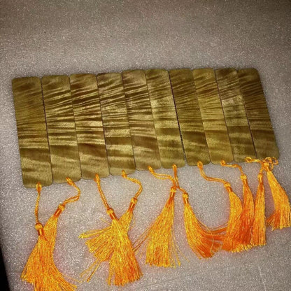 Golden Phoebe Water Ripple Bookmark Tassel Gift for Book Lovers