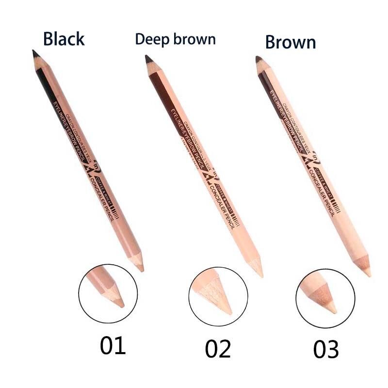 MENOW 12PCS Concealer & eyebrow Pencils 2 in 1 Makeup Set Two-head Professional