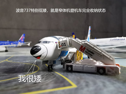 1:200 Passenger Plane Ground Service Plane Boarding Car Model Airport Scene