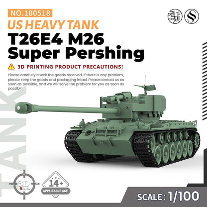 SSMODEL SS100518 1/100 15mm WarGaming US T26E4 M26 Super Pershing Heavy Tank