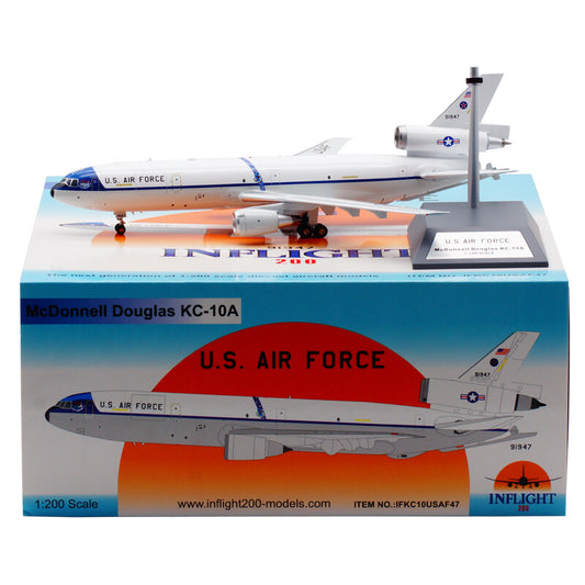 1/200 US Air Force KC-10A Refill Tanker Alloy Aircraft Model Collection Gift