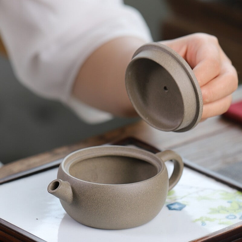 Full Handmade Tea Pot Hand Carved Real Yixing Zisha Clay Master Pot Big Mouth