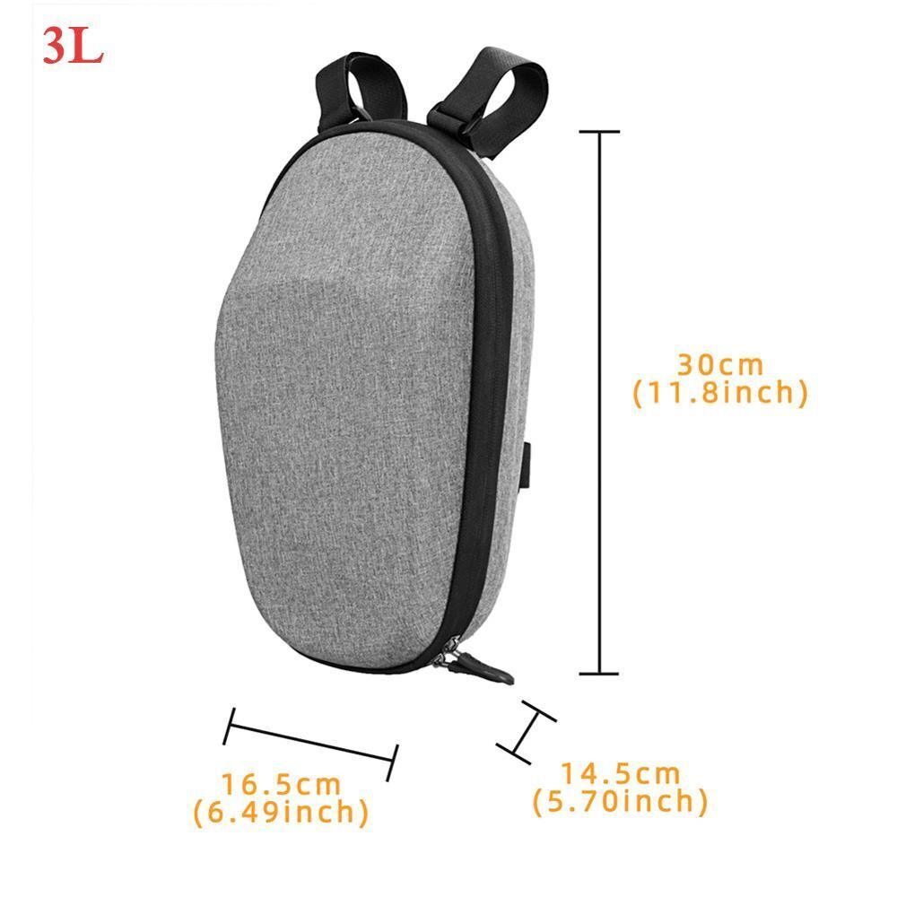 2.6/3/4/5L Universal Electric Scooter Storage Bag EVA Skateboard Handlebar Bag