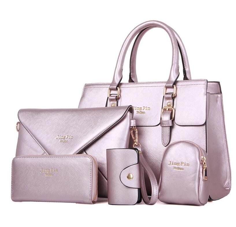 Shoulder Bags Set5 PCS Casual Plain Solid Bag Portable Crossbody Bags 32*13*25cm