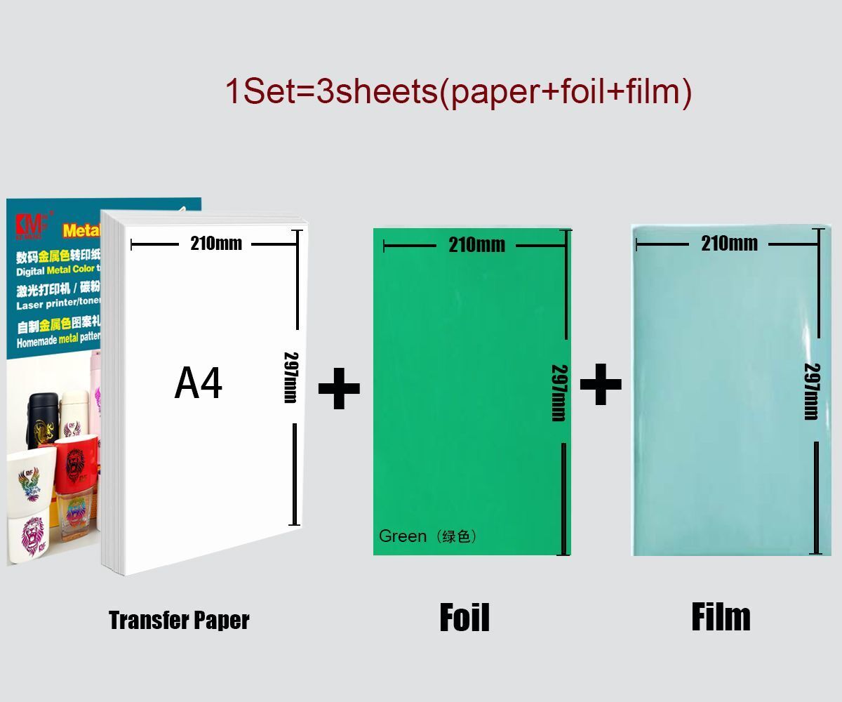 Water Transfers Decal 3Pcs Printable Laser Hot Stamping Paper Image Mug Stickers