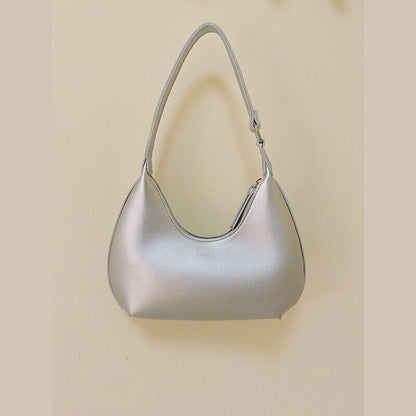 PU Leather Shoulder Bags Handbags Lady Half Moon Purses Women Tote Bags