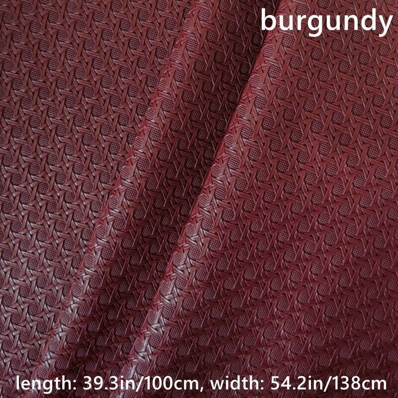 100cm Weaving Pattern Faux Leather Fabric Cloth F DIY Sofa Cover Bag Upholstery