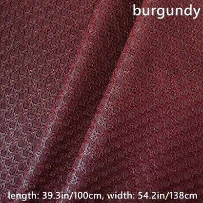 100cm Weaving Pattern Faux Leather Fabric Cloth F DIY Sofa Cover Bag Upholstery